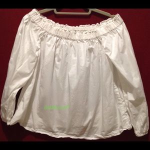GAP White cotton Peasant Blouse